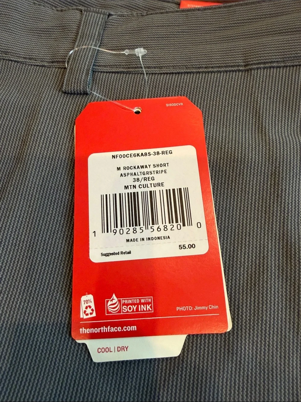 The North Face Men's Light Gray Flat Front Shorts